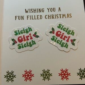 (15) 1.5in Sleigh Stickers 🎄